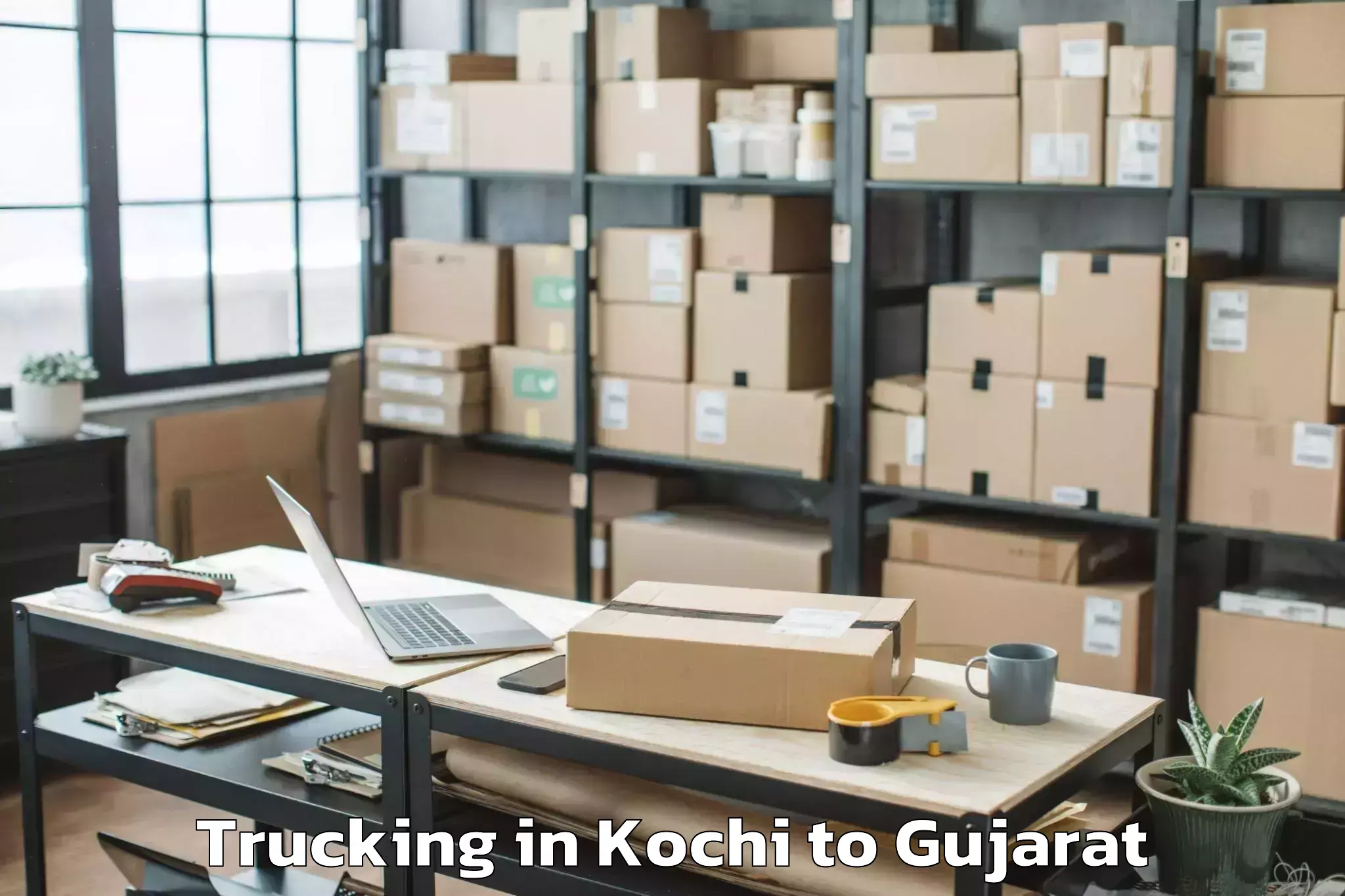 Reliable Kochi to Khambhaliya Trucking